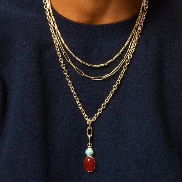 Roxanne Assoulin The Semi Precious Stone Necklace Gold-tone - Picture 2 of 4